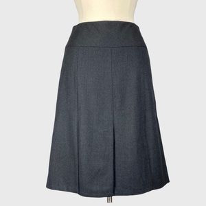 Escada Womens Gray A Line Skirt Split Panel Wool Stretch size 40 US 10 Medium